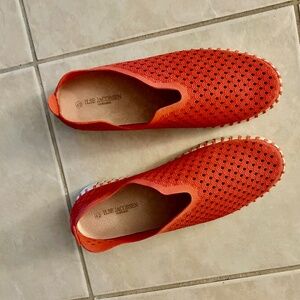 Tulip Flats by Ilse Jacobsen Hornbaek in bright coral/ magenta color.